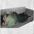 thumbnail image 6 of Yosemite Soft Flannel Fleece Throw Blanket, Yosemite National Park from the Top of Mountain Misty Morning Landscapes Photo, Cozy Plush for Indoor and Outdoor Use, 50" x 70", Teal Brown, by Ambesonne, 6 of 6