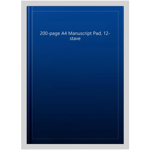 200-Page A4 Manuscript Pad, 12-Stave