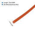 thumbnail image 2 of Uxcell 26 Gauge Silicone Wire 26AWG Electrical Wire Stranded Tinned Copper High Temp Hookup Spool 246ft Orange, 2 of 7