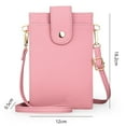 thumbnail image 2 of Small Cell Phone Wallet Purse Crossbody for Women Leather Slim Wallet Cellphone Crossbody Purse with Credit Card Slots - Pink, 2 of 7