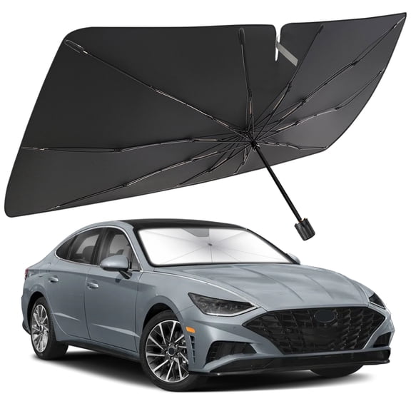 Windshield Sun Shade Umbrella for Hyundai Sonata 2015-2025, Foldable Car Umbrella Sunshade with UV Block Front Window Cover (Heat & Sun Protection)
