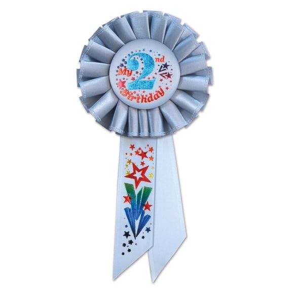 Beistle My 2nd Birthday Rosette (Case of 6)