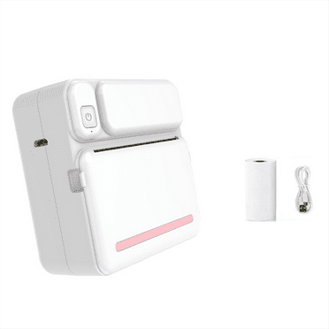 C19 Thermal Printer Bluetooth Barcode Label Maker for Office Commercial Pocket Mini Bluetooth Printer with Label Pink