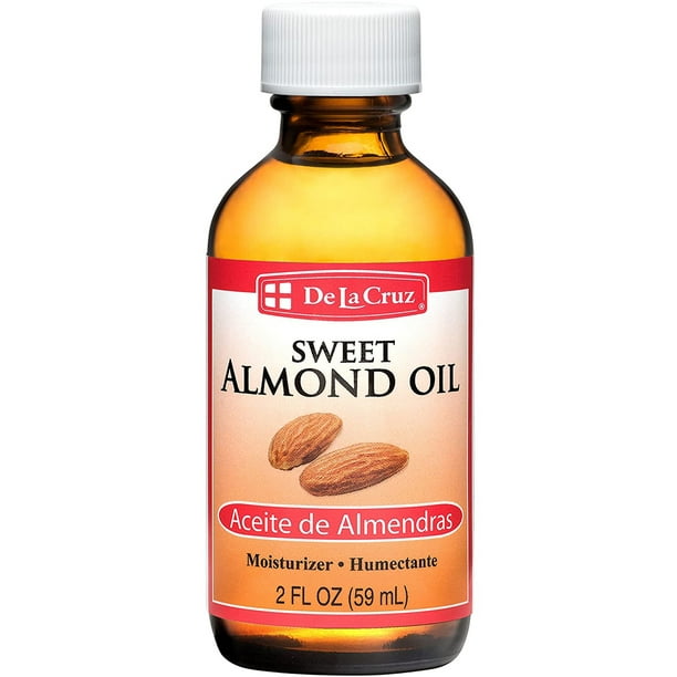 De La Cruz Sweet Almond Oil for Hair and Skin Body Moisturizer for Dry Skin  59ml 