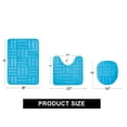 thumbnail image 6 of Yafa Home Fashion Vibrant Color Polyester Bath Rug Set, 50 cm x 80 cm, Easy Care (3 Count), 6 of 8
