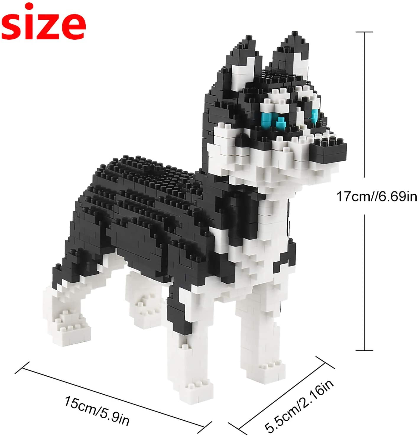 Larcele Micro Dachshund Dog Building Blocks Set Super Mini Pet Building Toy  Bricks Kit, 898 Pieces KLJM-02 (Dachshund)
