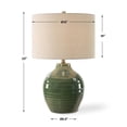 thumbnail image 4 of Bowery Hill Contemporary 23"H x 15"W x 15"D Ceramic Table Lamp in Green, 4 of 7