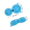 thumbnail image 2 of FENGGUIQU Comedero Doble Para Perros Y Con De Fácil De Limpiar Azul, 2 of 8