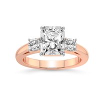 5 Carat IGI Certified Radiant Shape Lab Grown Diamond Engagement Ring | 14K Rose Gold |Jia Secret Double Halo Eternity Diamond Ring | FG-VS1-VS2 Quality Friendly Diamonds