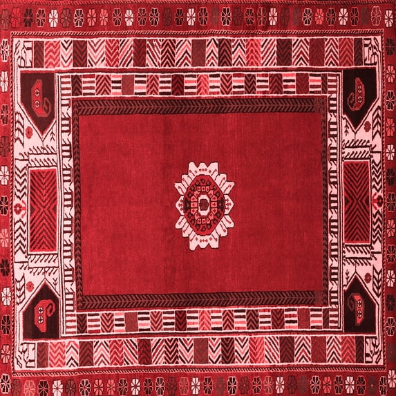 Ahgly Company Indoor Square Persian Red Traditional Area Rugs, 3' Square