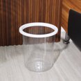thumbnail image 4 of Tyminin Pack of 4 Commercial Plastic Wastebasket Garbage Cans for Bedroom, Bathroom, Kitchen, Dorm, Office, Small 4 Gallon Trash Bin Fits Under Desk/Cabinet/Sink, Clear, 4 of 6