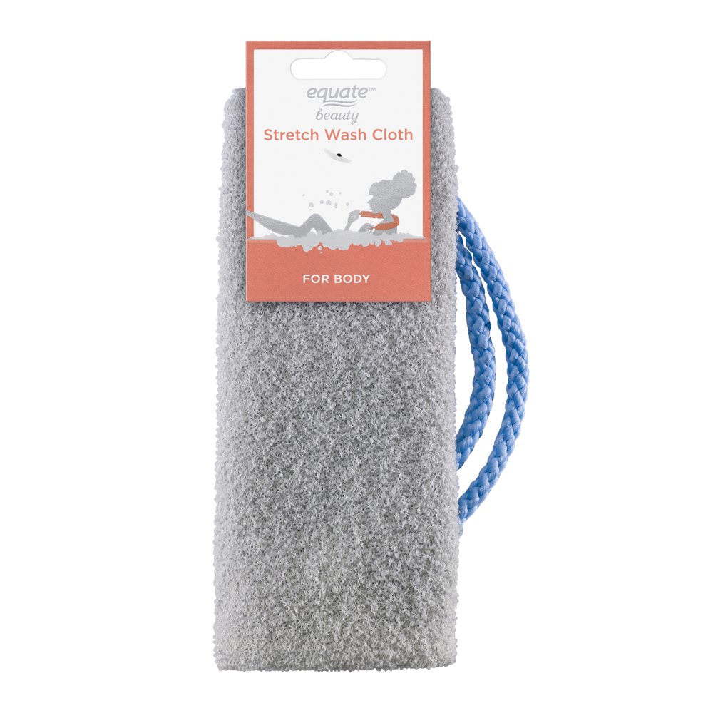 Equate Beauty Stretch Bath Washcloth for Body, Color May Vary, Single