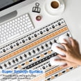 thumbnail image 4 of Long Mouse Pads for Desk,Orange and Black Christmas Pattern Desk Mats on Top Of Desks, Desk Mouse Pad Extra Large with 3mm Non-Slip Base and Stitched Edge for Gaming,Office,Work,Home 31.5x11.8in, 4 of 5