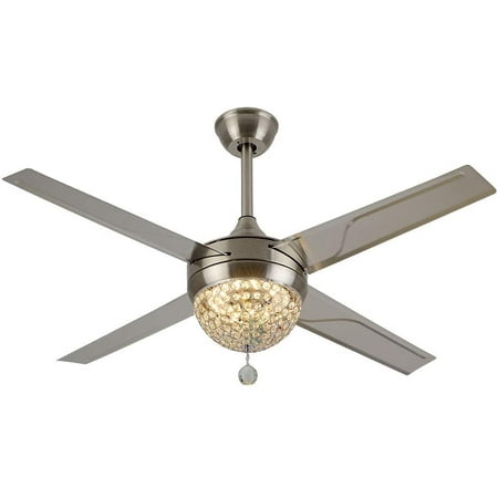 

Anqidi 44 inch Ceiling Fan Lamp LED Indoor Flush Mount Chandelier Light Crystal Modern