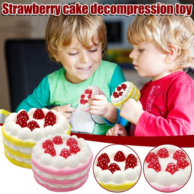 Daisyyozoid Wholesale Slow Toy Simulation Strawberry Cake Decompression Decompression Toy