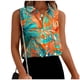 thumbnail image 1 of TaTaai Printed Blouse Lightweight Drape Women's Casual Fashion Lapel Button Sleeveless & Short Sleeve Loose Summer Office Smart-Casual Top Gift, 1 of 6