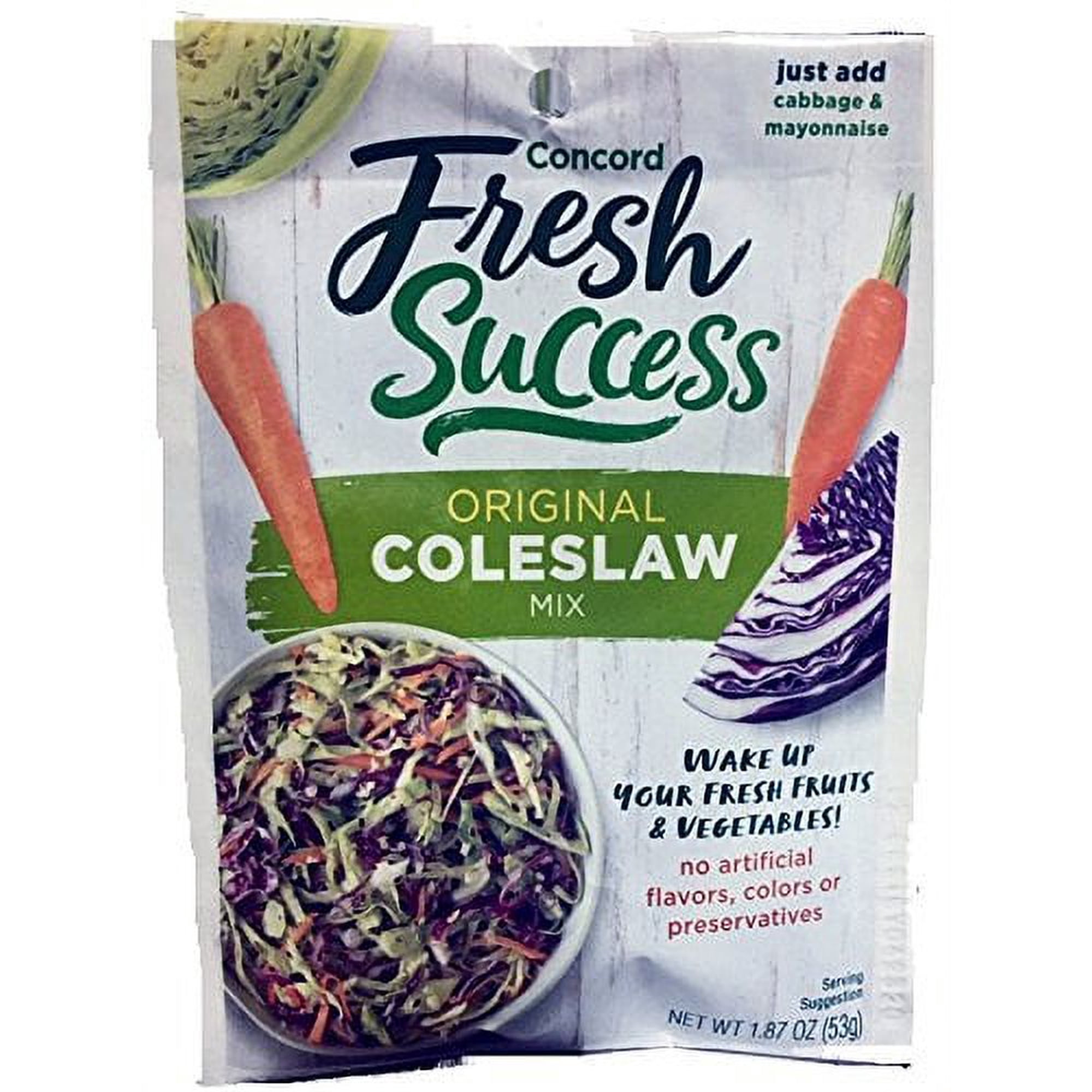 Concord Foods, Fresh Success Coleslaw Mix, 1.87 oz