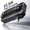 thumbnail image 4 of 38800mAh Portable Charger Power Bank with Built-in Cable and AC Wall Plug,22.5W Fast Charging Battery Pack,Compatible with iPhone/Android with LED Display(Black)-Travel Essentials, 4 of 13