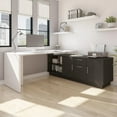 thumbnail image 3 of Bestar Equinox 72W L-Shaped Office Desk in white & deep grey, 3 of 7
