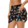 thumbnail image 5 of Uorisango Rooster Flower Golf Athletic Activewear Skorts Soft Fashionable Women's Active Performance Skort Casual Relaxed Womens Outing Wear Lightweight for Workout Pickleball, 5 of 7