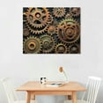 thumbnail image 2 of ONETECH Large Abstract Gear Wheel Canvas Wall Art Industrial Steampunk Mechanical Teamwork Gift for Bedroom Home Office Cafe Bar Decor Ready to Hang, 2 of 4
