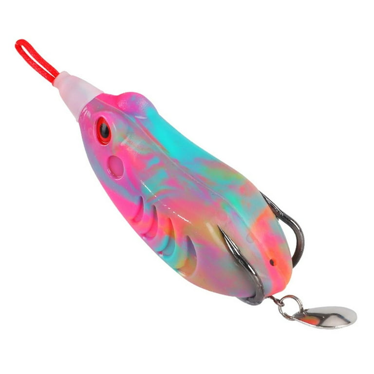 Double Propeller Frog Soft Baits Lure Topwater Ray Frog Artificial Baits 
