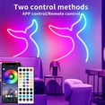 thumbnail image 2 of Biwat 50ft LED neon Lights 24V RGB LED neon Rope Lights with Remote Control APP Control IP65 Waterproof Flexible Neon LED Strip Lights for Bedroom Room Outdoors, 2 of 4