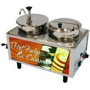 Hot Fudge/Caramel Warmer with 1 Ladle & 1 Stainless Steel Pump