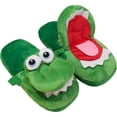 thumbnail image 1 of Pantuflas de algodón de felpa de cocodrilo que pueden bailar y abrir la boca. Pantuflas creativas y divertidas, de unos 25,5 cm de largo., 1 of 5