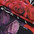 thumbnail image 5 of HVEST Halloween Red Rose Shower Curtain for Bathroom,Floral with Purple Leaf and Spider Web Fabric Shower Curtain with Hooks,Holiday Black Bathroom Curtain Shower Set, 60x72 inches, 5 of 7