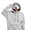 Grey, variant on Travel Hoodie with Built-In Eye Mask for Men & Women, Comfort Pullover with Pockets,M