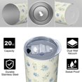 thumbnail image 4 of Pioneer Flower Floral Print Pattern 20oz Skinny Tumbler with Straw & Lid, Double Wall Vacuum Insulated Cup, Leak-Proof, Cup Holder Friendly, Hot 6H Cold 12H, 4 of 6