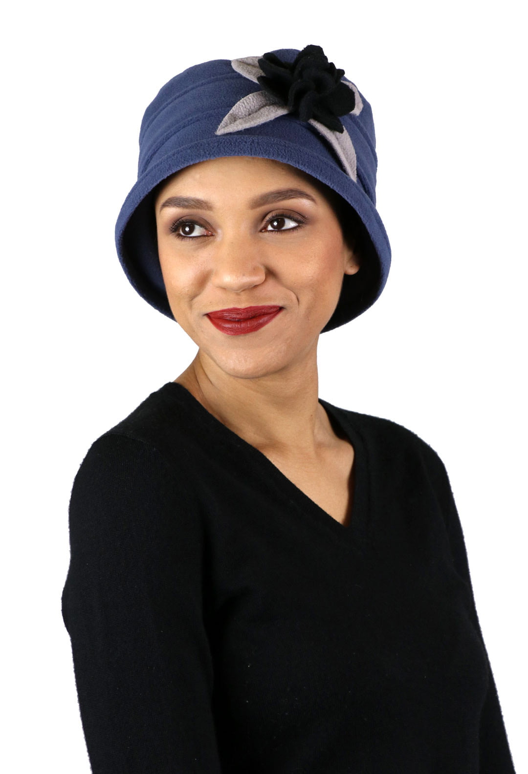 AUGUST HAT COMPANY Womens Black Classic Lightweight Multi-Season Melton Modboy Hat