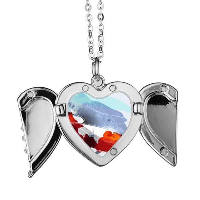 Japón koi fish estilo de acuarela Alas de ángel collar colgante regalo de moda Unbranded M
