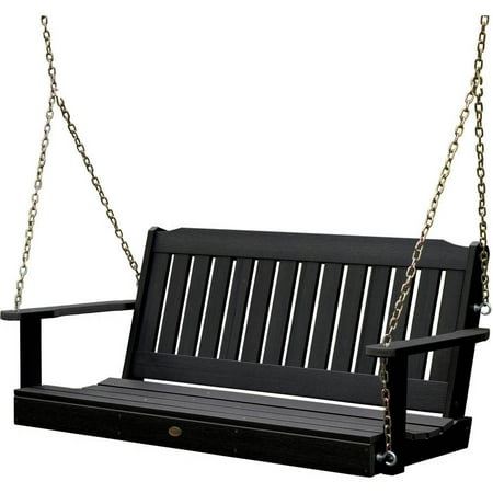 Teak Swing Seat - highwood® Eco-Friendly Recycled Plastic Lehigh Porch Swing, 4'