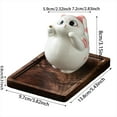 thumbnail image 3 of Ceramic Cat Incense Holder Handmade Desktop Ornament Cute Animal Shape Decoration For Living Room Bedroom Study Meditation And Relaxation Small Ornament Ornament Bulbs 0rnaments Christmas Snowflake, 3 of 4