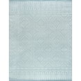 thumbnail image 3 of 5x7 Water Resistant, Indoor Outdoor Rugs for Patios, Front Door Entry, Entryway, Deck, Porch, Balcony | Outside Area Rug for Patio | Aqua, Tribal | Size: 5' x 6'11'', 3 of 8