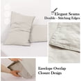 thumbnail image 4 of Simple&Opulence 100% Linen Sheet Set Solid Color-4 Pcs Washed French Linen Bed Sheets(1 Flat Sheet,1 Fitted Sheet,2 Pillowcases)-Breathable Bedding Set (Linen, Queen), 4 of 9