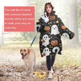 thumbnail image 4 of Wearable Oversized Blanket,Halloween Ghosts with Pumpkins and Stars Wearable Blanket Hoodie for Adults,Cozy Hooded Blankets with Super Pockets,Super Warm Fuzzy Pullover for Women & Men, 4 of 6