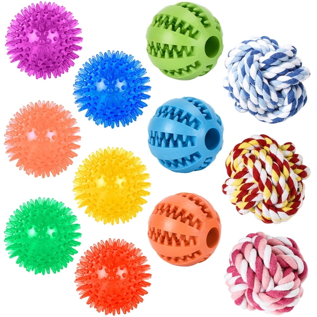 Koyukuk small dog toys ball, 12 pack rubber puppy balls