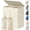 Ivory White, variant on Double Laundry Hamper with Lid and Removable Laundry Bags, Large Collapsible 2 Dividers Dirty Clothes Basket with Handles for Bedroom Laundry Room Closet Bathroom College, 155L Black