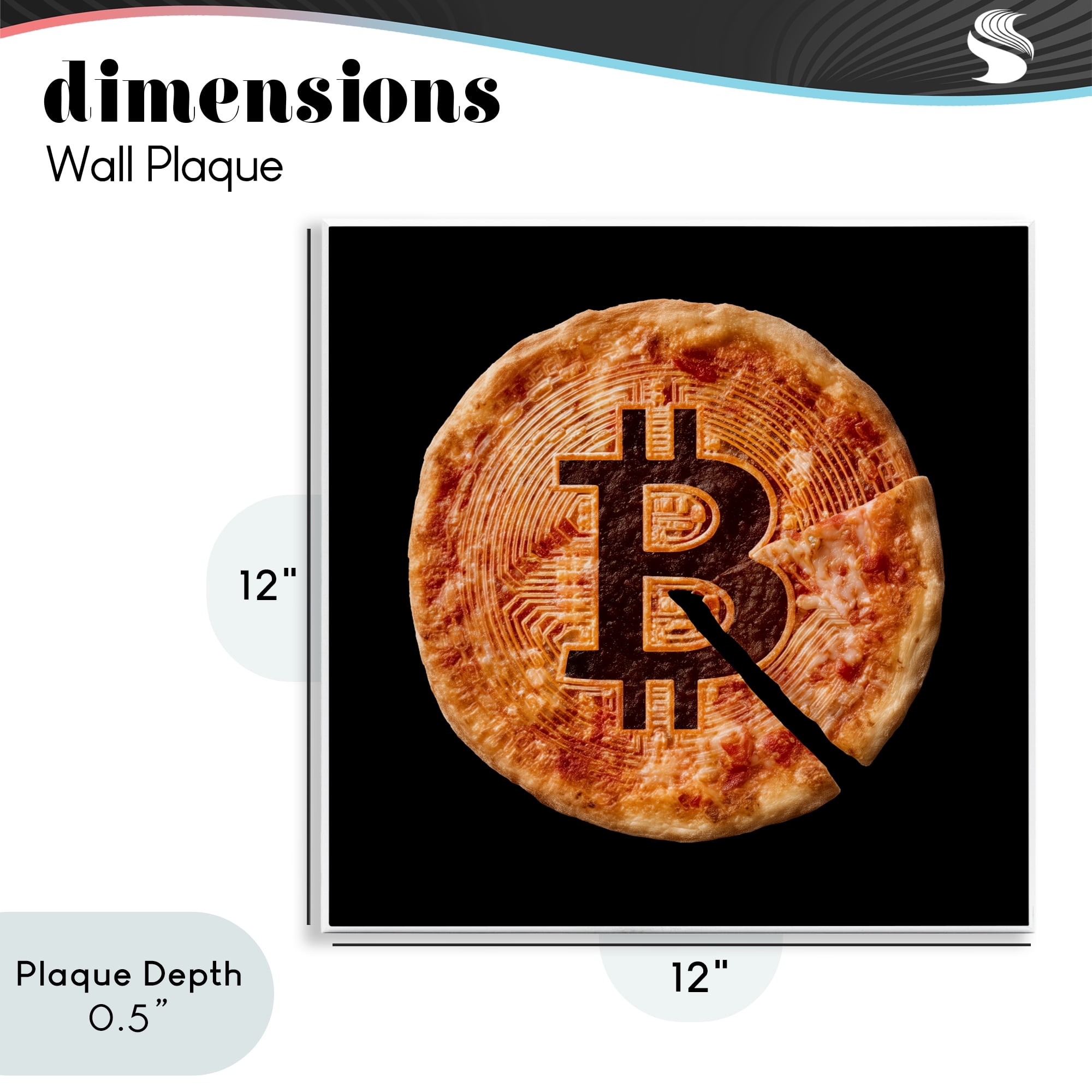 Stupell Industries Crypto Pizza Slice Wall Plaque Art, design by Svetlana Aleynikova