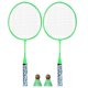 thumbnail image 2 of 4X Raquetas de Bádminton para Niños, Juego de Deportes de Raqueta de Volantes con 4 Pelotas para Niños, Jugadores, Interior, Exterior, Deporte, Verde, 2 of 4