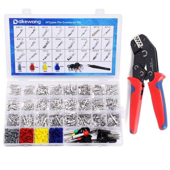 Kit de conectores automotrices dakewang de 900 piezas, 24 tipos
