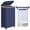Blue, variant on Efluky Laundry Basket with Wheels,100L Rolling Laundry Hamper with Lid and Removable Bag, Dirty Clothes Basket with Wheels for Laundry Room, Bedroom & Bathroom, Black