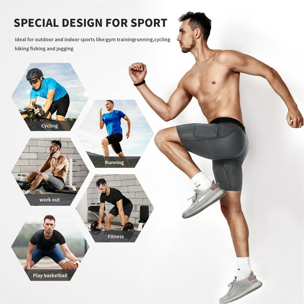 HNVAVQ Heren 3 Pack Compressie Shorts,Onderlaag Ondergoed Shorts voor Hardlopen, Fietsen, Gym, M, XXL