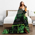 thumbnail image 4 of St. Patrick''s Day Shamrock Throw Blankets Soft Plush Fleece Blanket for Bed Couch Car 60"X50", 4 of 6