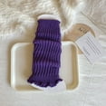 thumbnail image 5 of Cethrio Girls Knee-High Socks, Princesses Stretch Knitted Thermal Winter Socks Purple Size 5-16T, 5 of 6