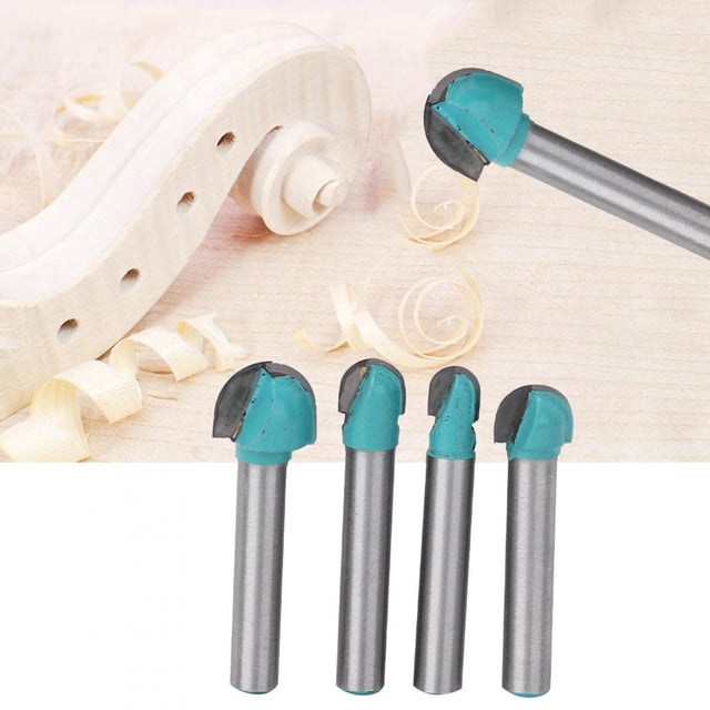 6mm Core Box Router, Wood Milling Cutter, for Hardwood, Cork Wood, Composite Board, Electric Trimmers, Engraving Machines, Essential Tool for Woodworkers