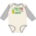 thumbnail image 3 of Inktastic Chillin' with My Gnomes Boys or Girls Long Sleeve Baby Bodysuit, 3 of 5